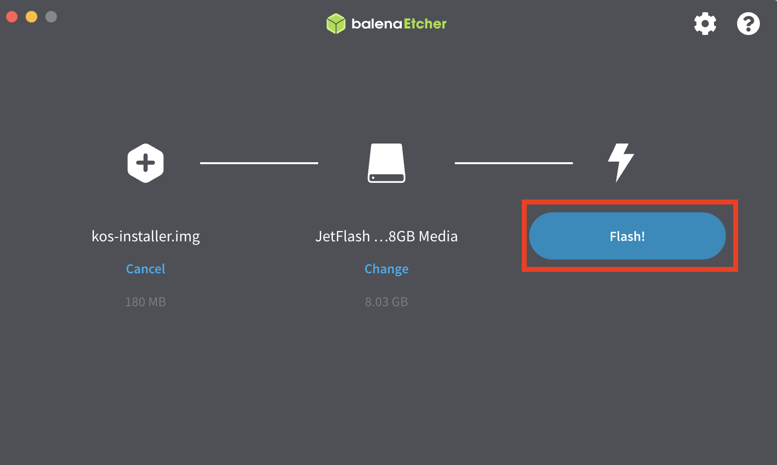 start flashing step 3