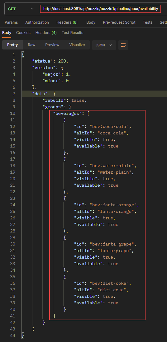 postman pour availability