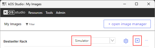 Start simulator