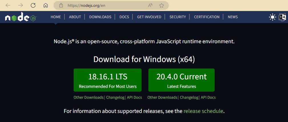 download nodejs