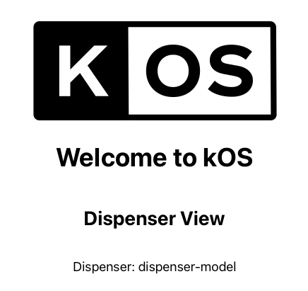 kos app welcome screen