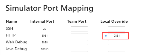 set http port number