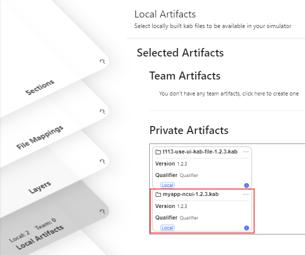 add private artifact